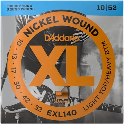 DAddario EXL140 Nickel Wound Light Top/Heavy Bottom 10-52 DAddario EXL140 Nickel Wound Light Top/Heavy Bottom 10-52