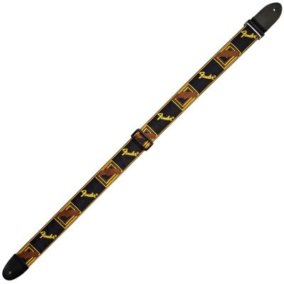 Fender Black Yellow and Brown Mono Strap Fender Black Yellow and Brown Mono Strap