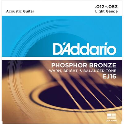 DAddario EJ16 Phosphor Bronze Light 12-53 DAddario EJ16 Phosphor Bronze Light 12-53