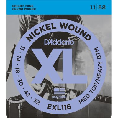 DAddario EXL116 Nickel Wound Medium Top/Heavy Bottom 11-52 DAddario EXL116 Nickel Wound Medium Top/Heavy Bottom 11-52