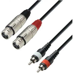 Adam Hall 3 STAR RCA to Twin XLR (F) Cable 3m Adam Hall 3 STAR RCA to Twin XLR (F) Cable 3m