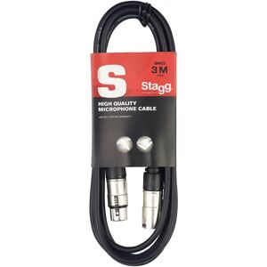 Stagg 3m XLR to XLR Microphone Cable - Black Stagg 3m XLR to XLR Microphone Cable - Black