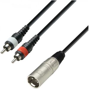 Adam Hall Custom Made 3m Audio XLR to 2 RCA Cable Adam Hall Custom Made 3m Audio XLR to 2 RCA Cable