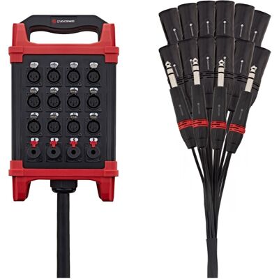 Studiospares 12 XLR/4 Jack Stage Box & Snake 8m Studiospares 12 XLR/4 Jack Stage Box & Snake 8m