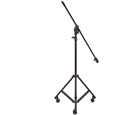 Studio Telescopic Boom Microphone Stand with Casters by Gear4music Studio Telescopic Boom Microphone Stand with Casters by Gear4music