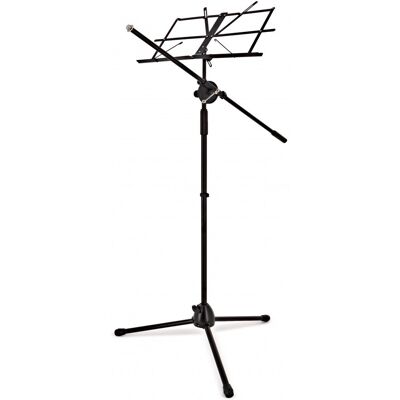 Boom Mic Stand with Music Stand by Gear4music Boom Mic Stand with Music Stand by Gear4music