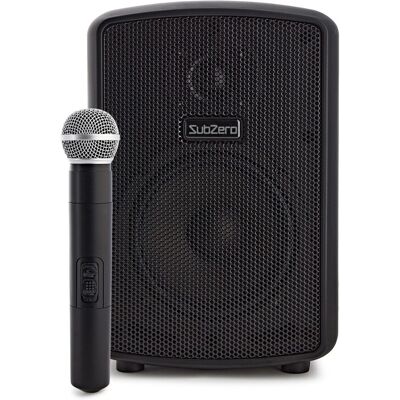 SubZero P6 Portable PA Speaker with Bluetooth & Wireless Mic SubZero P6 Portable PA Speaker with Bluetooth & Wireless Mic
