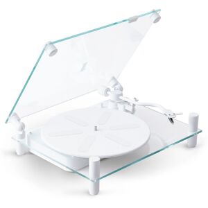 Transparent White Turntable - Compact, Modular, Bluetooth Transparent White Turntable - Compact, Modular, Bluetooth