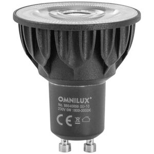 Omnilux GU-10 230V Dim-to-Warm 5W COB LED Lamp 1800K-3000K Omnilux GU-10 230V Dim-to-Warm 5W COB LED Lamp 1800K-3000K