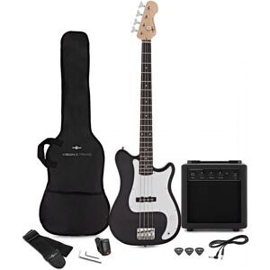 Gear4Music VISIONSTRING Bass Guitar Pack Black - Nearly New Gear4Music VISIONSTRING Bass Guitar Pack Black - Nearly New