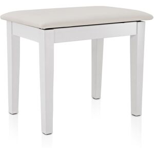 Piano Stool with Storage by Gear4music White Piano Stool with Storage by Gear4music White