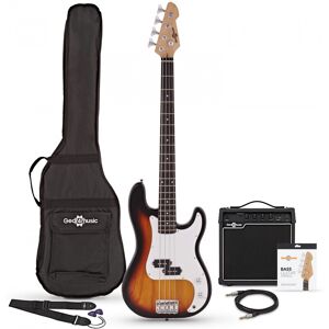 Gear4Music LA Bass Guitar Sunburst 15W Bass Amp Pack Gear4Music LA Bass Guitar Sunburst 15W Bass Amp Pack