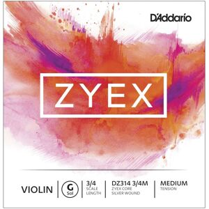 DAddario Zyex Violin G String 3/4 Size Medium DAddario Zyex Violin G String 3/4 Size Medium