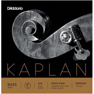 DAddario Kaplan Solo Double Bass F# String 3/4 Size Medium DAddario Kaplan Solo Double Bass F# String 3/4 Size Medium