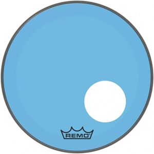 Remo Powerstroke 3 Colortone Blue 20 Ported Bass Drum Head Remo Powerstroke 3 Colortone Blue 20 Ported Bass Drum Head