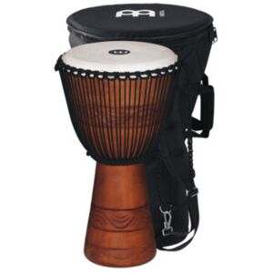 Meinl ADJ2-L+BAG 12" Original African Rope Tuned Wood Djembe Brown Meinl ADJ2-L+BAG 12" Original African Rope Tuned Wood Djembe Brown