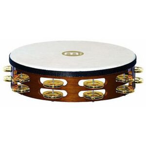 Meinl TAH2B-AB Double Row Headed Wood Tambourines - Brass Jingles Meinl TAH2B-AB Double Row Headed Wood Tambourines - Brass Jingles