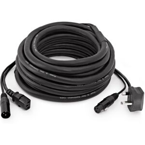 XLR and UK IEC Combination Cable by Gear4music 20m XLR and UK IEC Combination Cable by Gear4music 20m