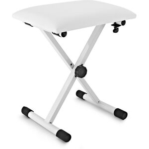 Adjustable Keyboard / Piano Bench by Gear4music White Adjustable Keyboard / Piano Bench by Gear4music White