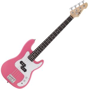 3/4 LA Bass Guitar by Gear4music Pink 3/4 LA Bass Guitar by Gear4music Pink