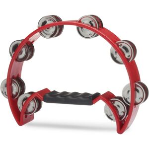 Stagg Cutaway Tambourine 16 Jingles Red Stagg Cutaway Tambourine 16 Jingles Red