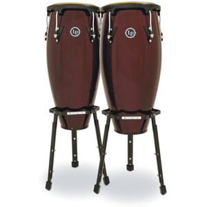 Latin Percussion LP Aspire 11" & 12" Congas with Basket Stand Dark Wood Latin Percussion LP Aspire 11" & 12" Congas with Basket Stand Dark Wood