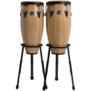 Latin Percussion LP Aspire 11" & 12" Congas with Basket Stand Natural Latin Percussion LP Aspire 11" & 12" Congas with Basket Stand Natural