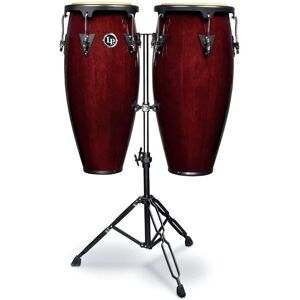Latin Percussion LP Aspire 11" & 12" Congas with Double Stand Dark Wood Latin Percussion LP Aspire 11" & 12" Congas with Double Stand Dark Wood