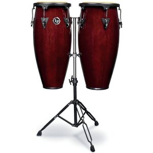 Latin Percussion LP Aspire 10" & 11" Congas with Double Stand Dark Wood Latin Percussion LP Aspire 10" & 11" Congas with Double Stand Dark Wood