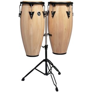 Latin Percussion LP Aspire 10" & 11" Congas with Double Stand Natural Latin Percussion LP Aspire 10" & 11" Congas with Double Stand Natural