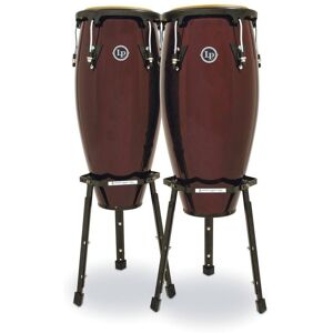Latin Percussion LP Aspire 10" & 11" Congas with Basket Stand Dark Wood Latin Percussion LP Aspire 10" & 11" Congas with Basket Stand Dark Wood