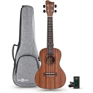 Koa Concert Electro-Ukulele Pack by Gear4music Koa Concert Electro-Ukulele Pack by Gear4music