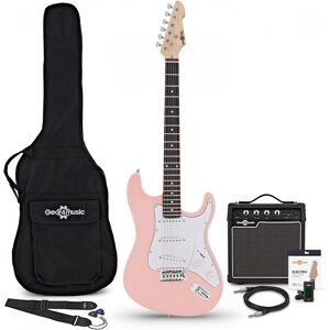 Gear4Music LA Electric Guitar Pink 10W Guitar Amp & Accessory Pack Gear4Music LA Electric Guitar Pink 10W Guitar Amp & Accessory Pack