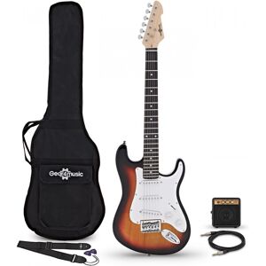 Gear4Music 3/4 LA Electric Guitar Sunburst Mini Guitar Amp Pack Gear4Music 3/4 LA Electric Guitar Sunburst Mini Guitar Amp Pack