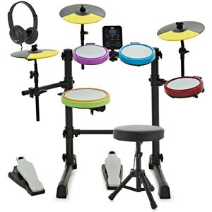 Junior Electronic Drum Kit with Headphones and Stool by Gear4music Junior Electronic Drum Kit with Headphones and Stool by Gear4music
