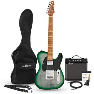 Gear4Music Knoxville Select Electric Guitar HH + Amp Pack Trans Green Gear4Music Knoxville Select Electric Guitar HH + Amp Pack Trans Green