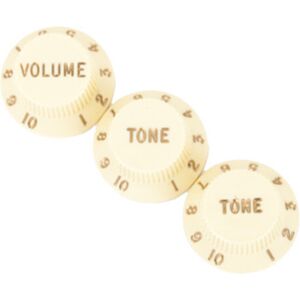 Fender Stratocaster Knobs 1 Volume 2 Tone Aged White Fender Stratocaster Knobs 1 Volume 2 Tone Aged White