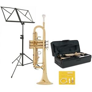 Student Trumpet Beginner Pack by Gear4music Gold Student Trumpet Beginner Pack by Gear4music Gold
