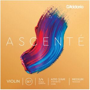 DAddario Ascenté Violin String Set 3/4 Size Medium DAddario Ascenté Violin String Set 3/4 Size Medium