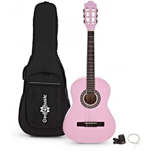 3/4 Classical Guitar Pack Pink by Gear4music 3/4 Classical Guitar Pack Pink by Gear4music