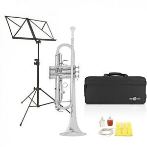 Student Trumpet Beginner Pack by Gear4music Silver Student Trumpet Beginner Pack by Gear4music Silver