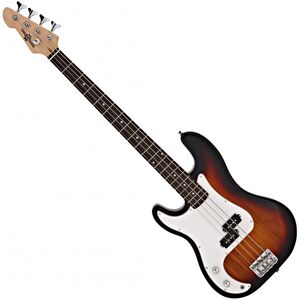 LA Left Handed Bass Guitar by Gear4music Sunburst LA Left Handed Bass Guitar by Gear4music Sunburst