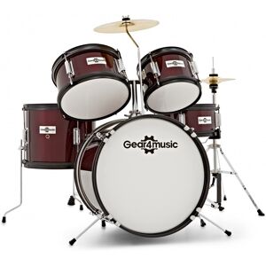 Junior 5 Piece Drum Kit by Gear4music Wine Red Junior 5 Piece Drum Kit by Gear4music Wine Red
