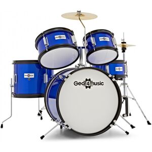 Junior 5 Piece Drum Kit by Gear4music Blue Junior 5 Piece Drum Kit by Gear4music Blue