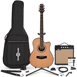 Gear4Music Roundback Electro Acoustic Guitar + Complete Pack Gear4Music Roundback Electro Acoustic Guitar + Complete Pack