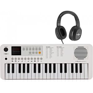 Gear4Music VISIONKEY-1 37 Key Portable Mini Keyboard with Headphones White Gear4Music VISIONKEY-1 37 Key Portable Mini Keyboard with Headphones White