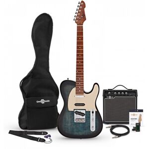 Gear4Music Knoxville Select Electric Guitar SSS + Amp Pack Denim Burst Gear4Music Knoxville Select Electric Guitar SSS + Amp Pack Denim Burst