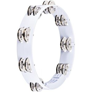 Meinl Headliner 10" Tour Tambourine Dual Row Steel Jingles White Meinl Headliner 10" Tour Tambourine Dual Row Steel Jingles White