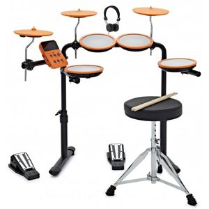 Gear4Music VISIONDRUM Electronic Drum Kit with Stool and Headphones Orange Gear4Music VISIONDRUM Electronic Drum Kit with Stool and Headphones Orange