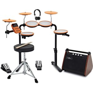 Gear4Music VISIONDRUM Compact Mesh Electronic Drum Kit Amp Pack Orange Gear4Music VISIONDRUM Compact Mesh Electronic Drum Kit Amp Pack Orange